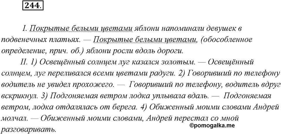 Упражнение №244 — решение 1