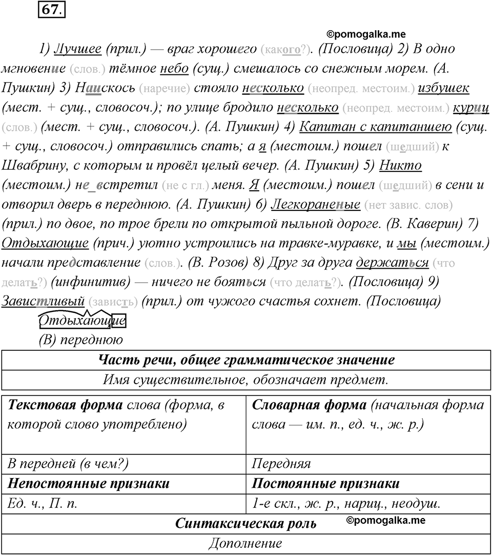 Упражнение №67 — решение 1
