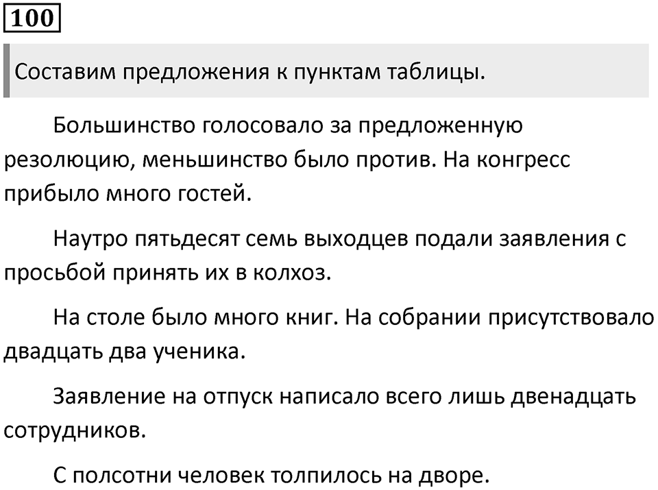 Упражнение 100 — решение 1