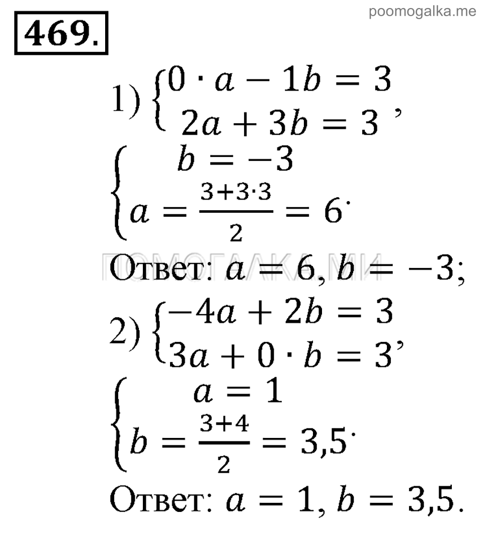 Глава 7. Множества. Логика. §34. Уравнение прямой. Номер №469 — решение 1