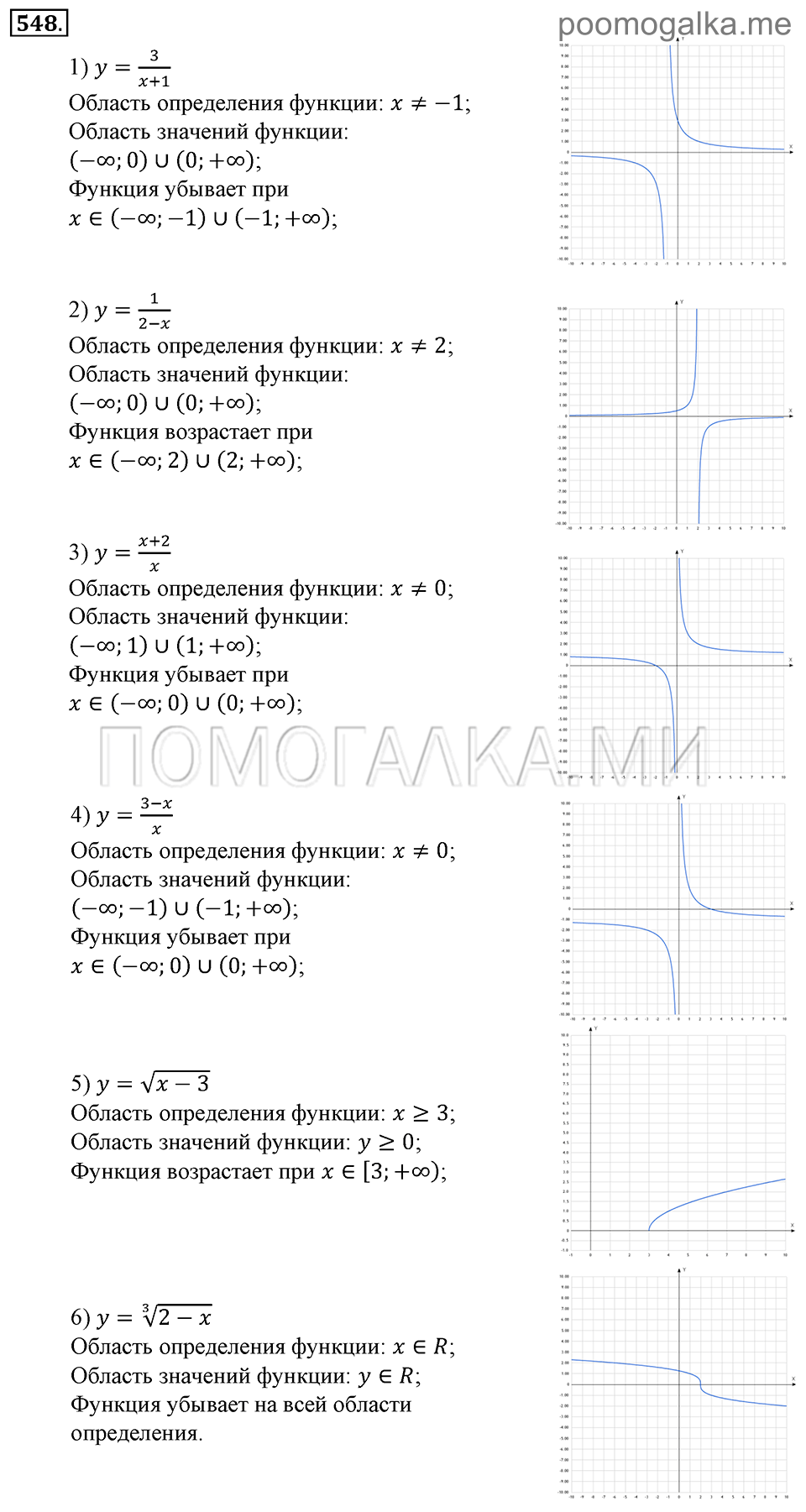 Глава 7. Множества. Логика. Упражнения для повторения курса алгебры 9 класса. Номер №548 — решение 1