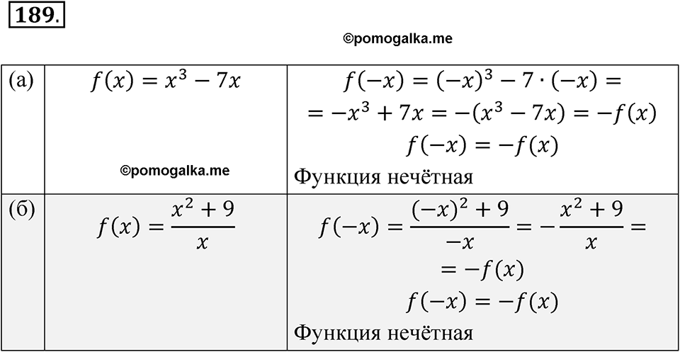 Номер №189 — решение 1