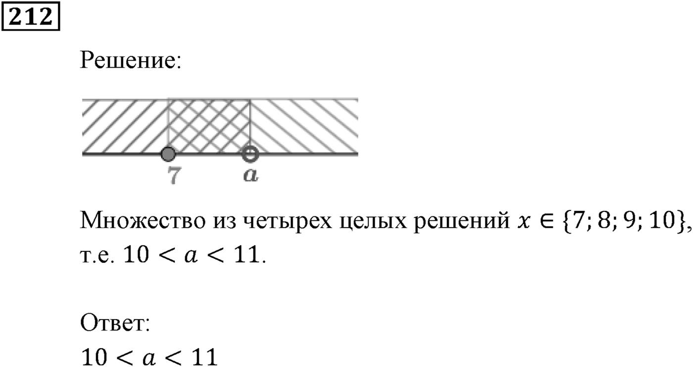 Неравенства. §6. Системы линейных неравенств с одной переменной. Номер №212 — решение 1