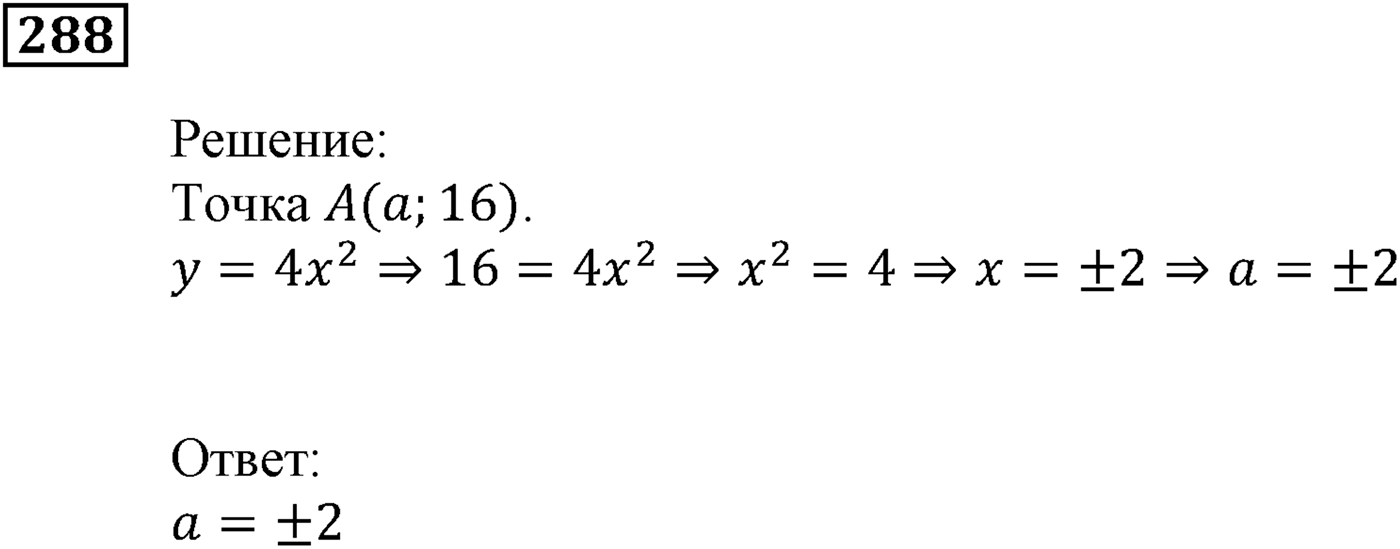 Квадратная функция. §9. Построение графика функции y=Rf(x). Номер №288 — решение 1