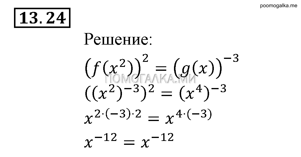 Числовые функции. §13. Функции у=х^-n (n є N), их свойства и графики. Номер №13.24 — решение 1