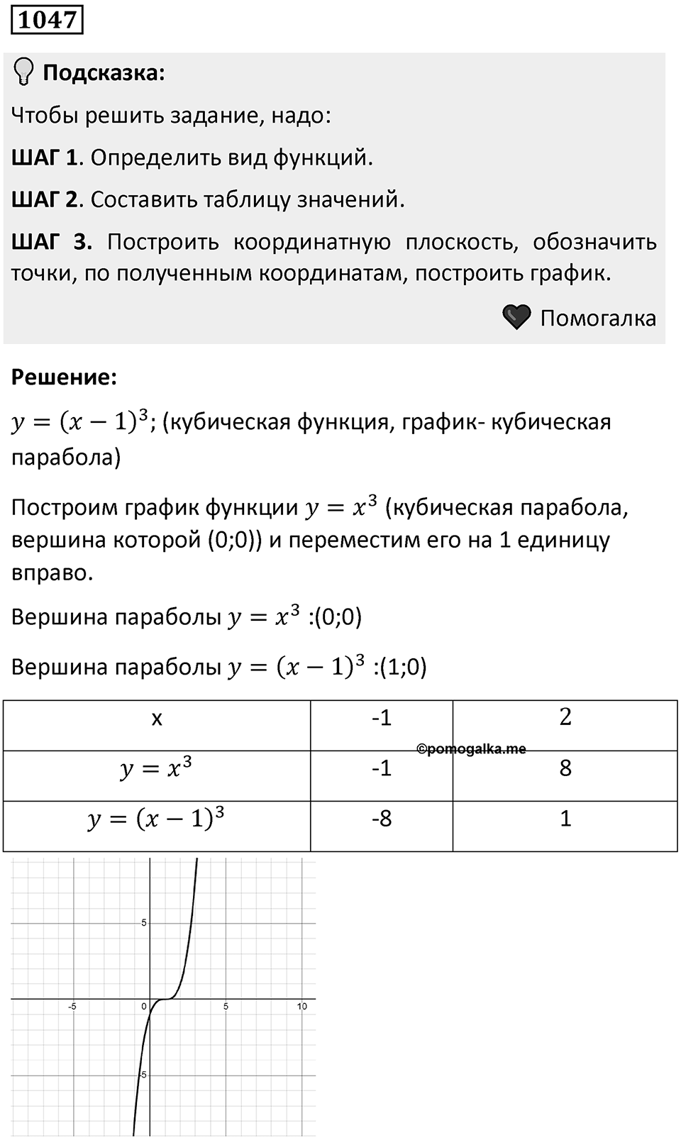 Номер 1047 — решение 1