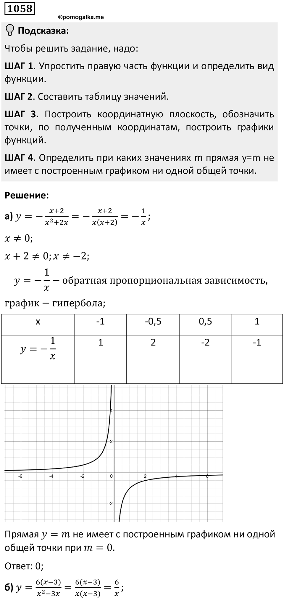 Номер 1058 — решение 1