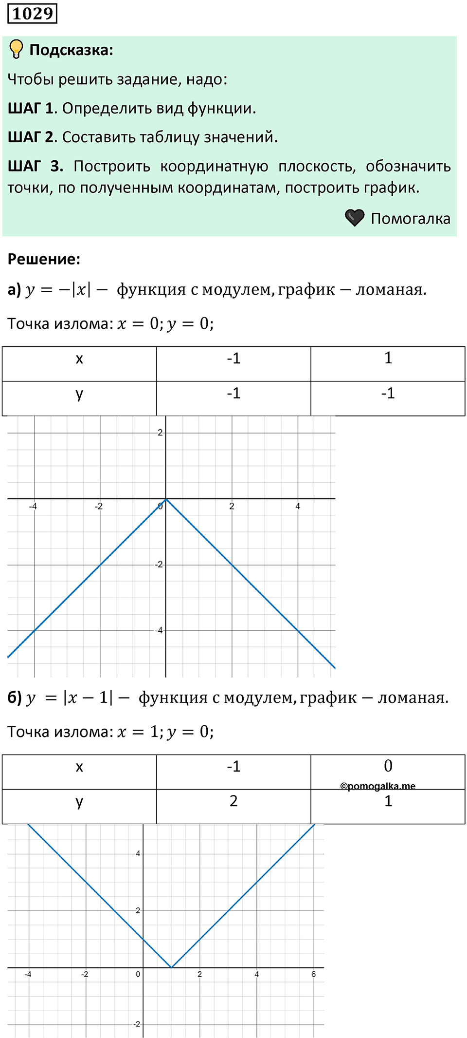 Номер 1029 — решение 1