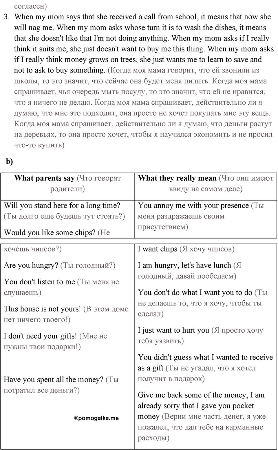 Unit 4. Do your parents understand you?. Do your parents understand you?. Homework A — решение 2