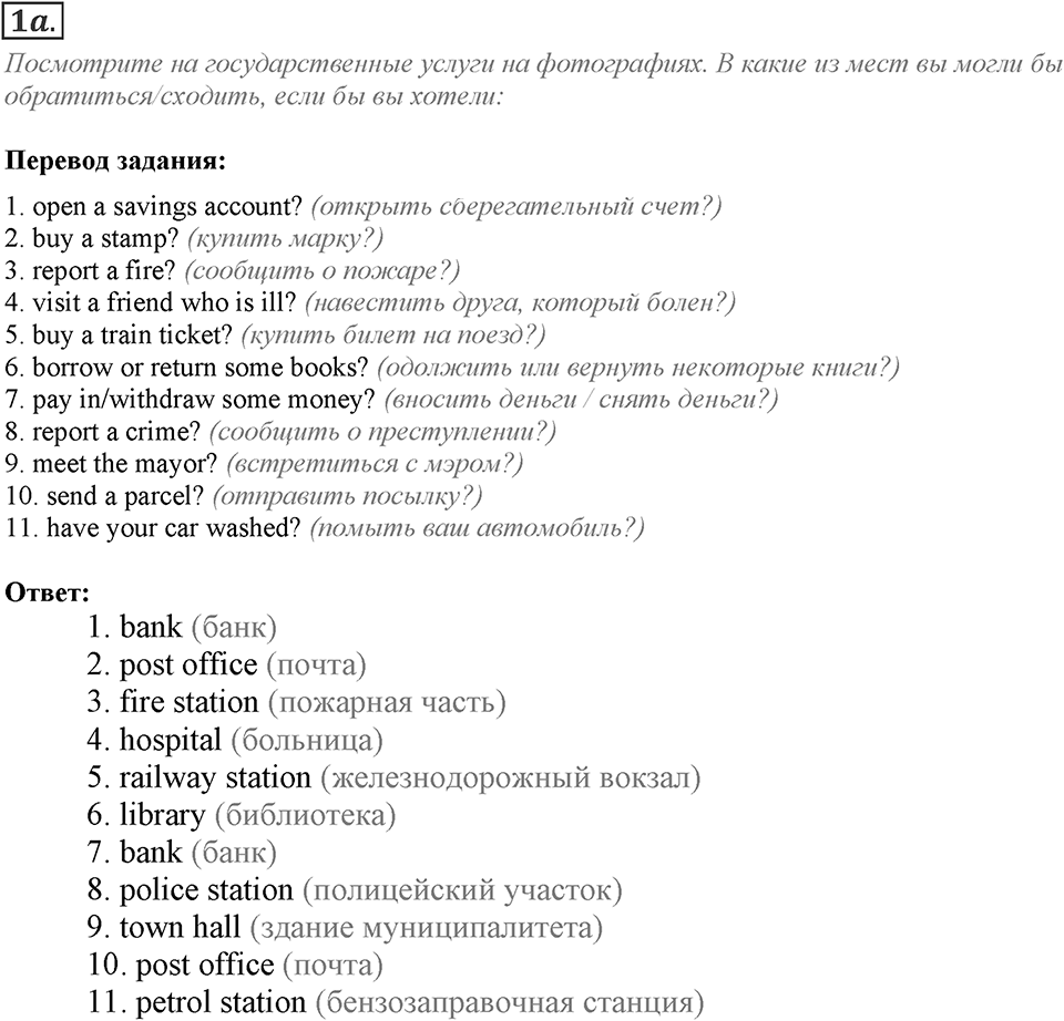Module 6. Vocabulary & Speaking. 6d Задание №1a — решение 1