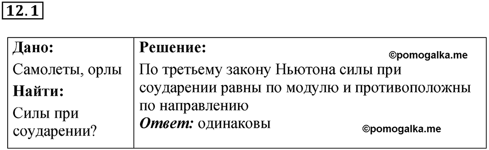 Номер 12.1 — решение 1