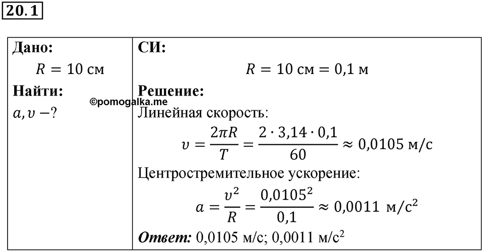 Номер 20.1 — решение 1