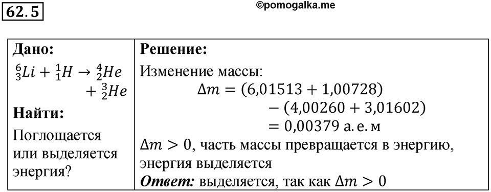 Номер 62.5 — решение 1