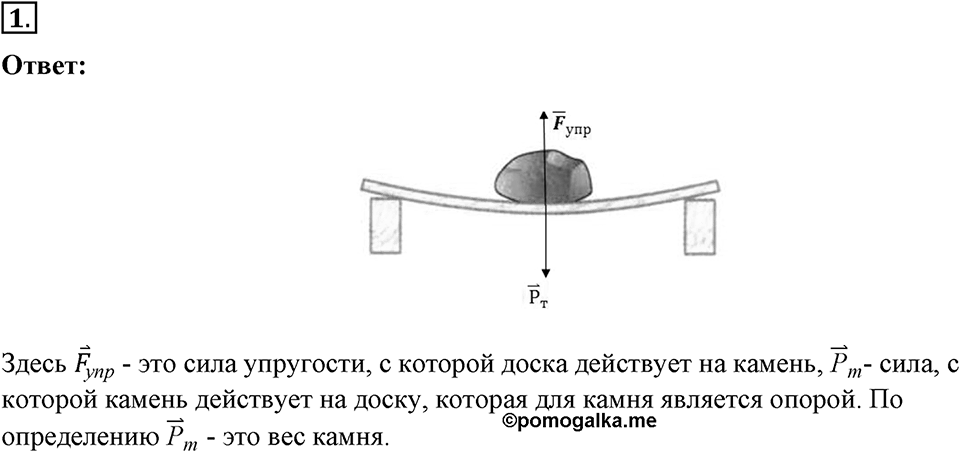 Законы взаимодействия и движения тел. §12. Третий закон Ньютона. Параграф §12 упражнение 12 №1 — решение 1