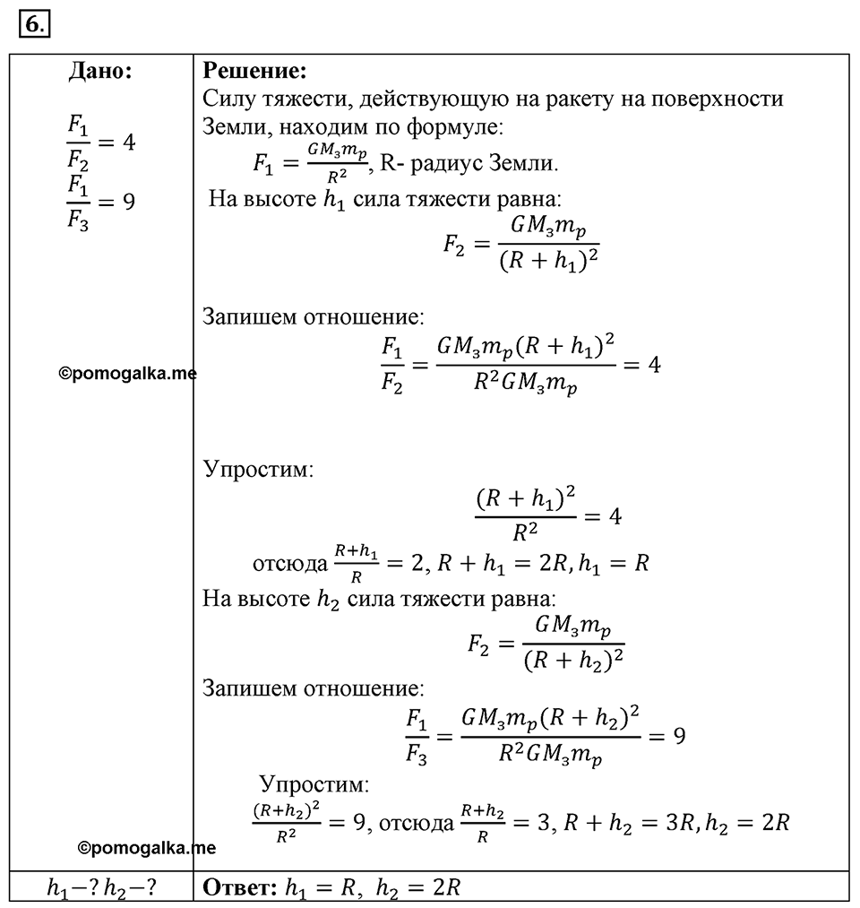 Законы взаимодействия и движения тел. §16. Ускорение свободного падения на Земле и других небесных телах. Параграф §16 упражнение 16 №6 — решение 1