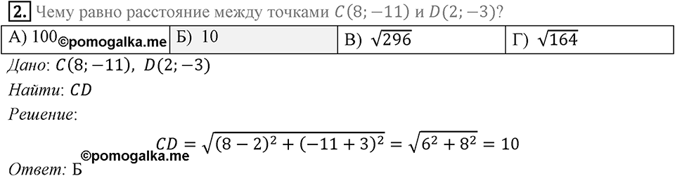§11. Угловой коэффициент прямой. Задание 3 Проверь себя Номер 2 — решение 1