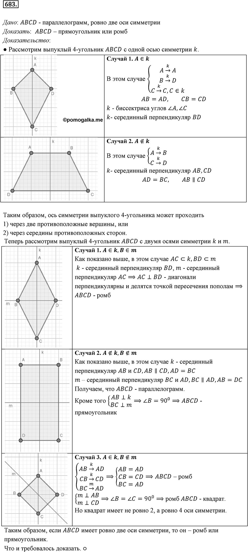 §18. Осевая симметрия. Номер №683 — решение 1