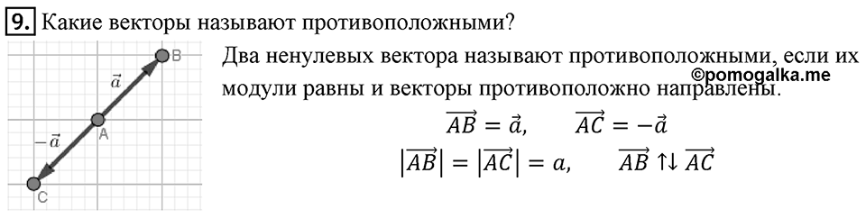 §14. Сложение и вычитание векторов. Вопросы к параграфу §14 Номер 9 — решение 1