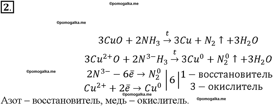 Глава пятая. Азот и фосфор. §24. Аммиак. (стр. 83-86). Подумай, ответь, выполни. Задание №2 — решение 1