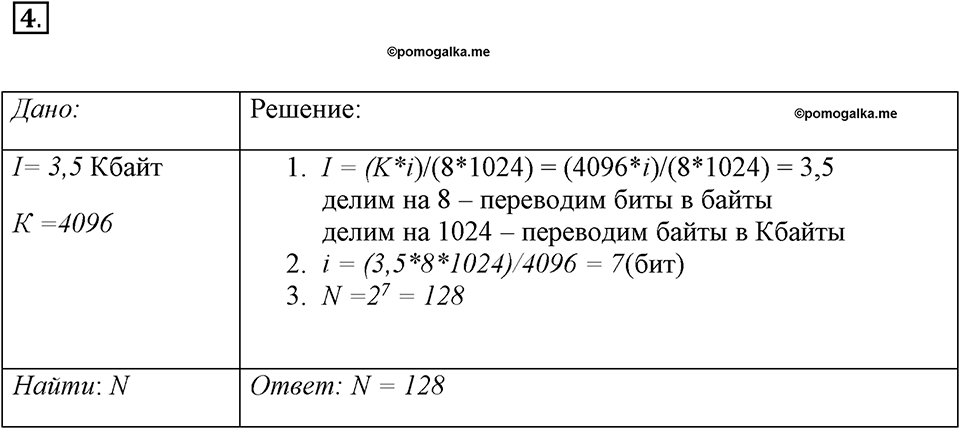 Часть 1. Номер №4 — решение 1