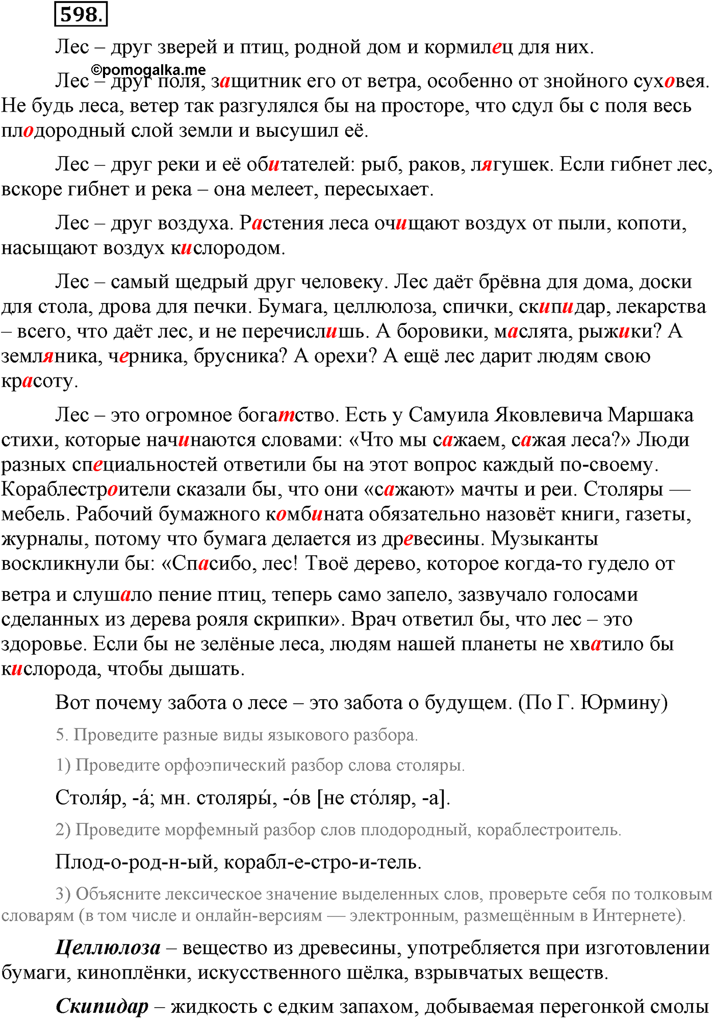 Повторение изученного в 5-9-м классах. §31. Правописание: орфография и пунктуация. Упражнение №598 — решение 1