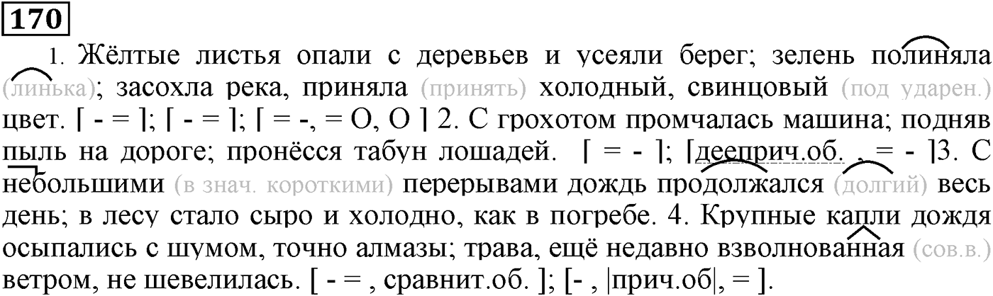 Значения сложных бессоюзных предложений. Упражнение 170 — решение 2