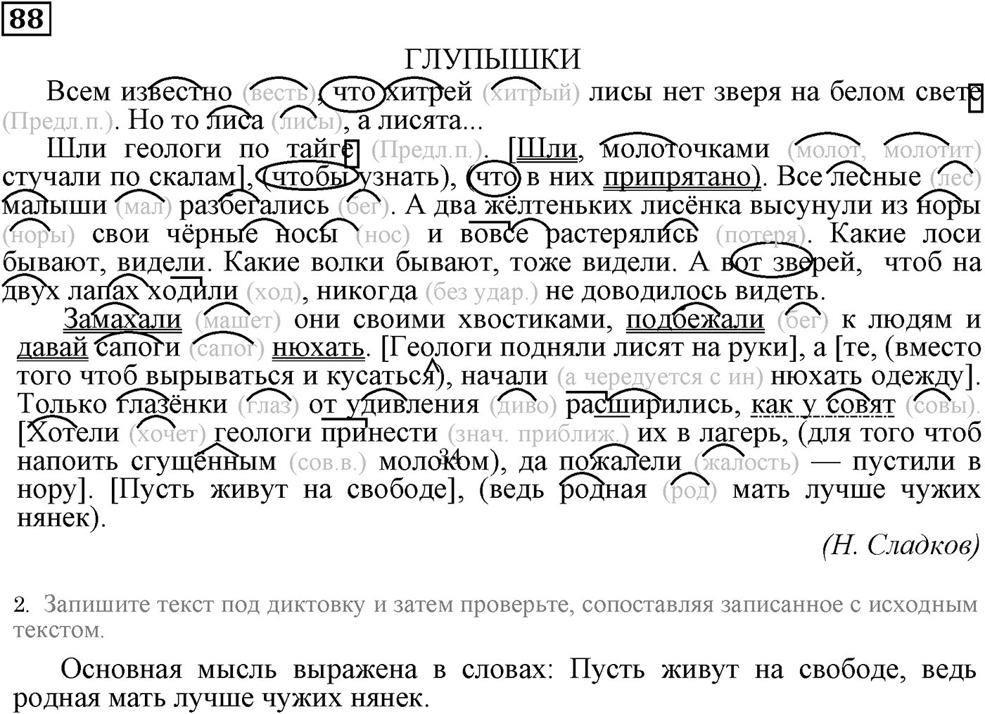 Роль указательных слов в подчинении предложений. Упражнение 88 — решение 1