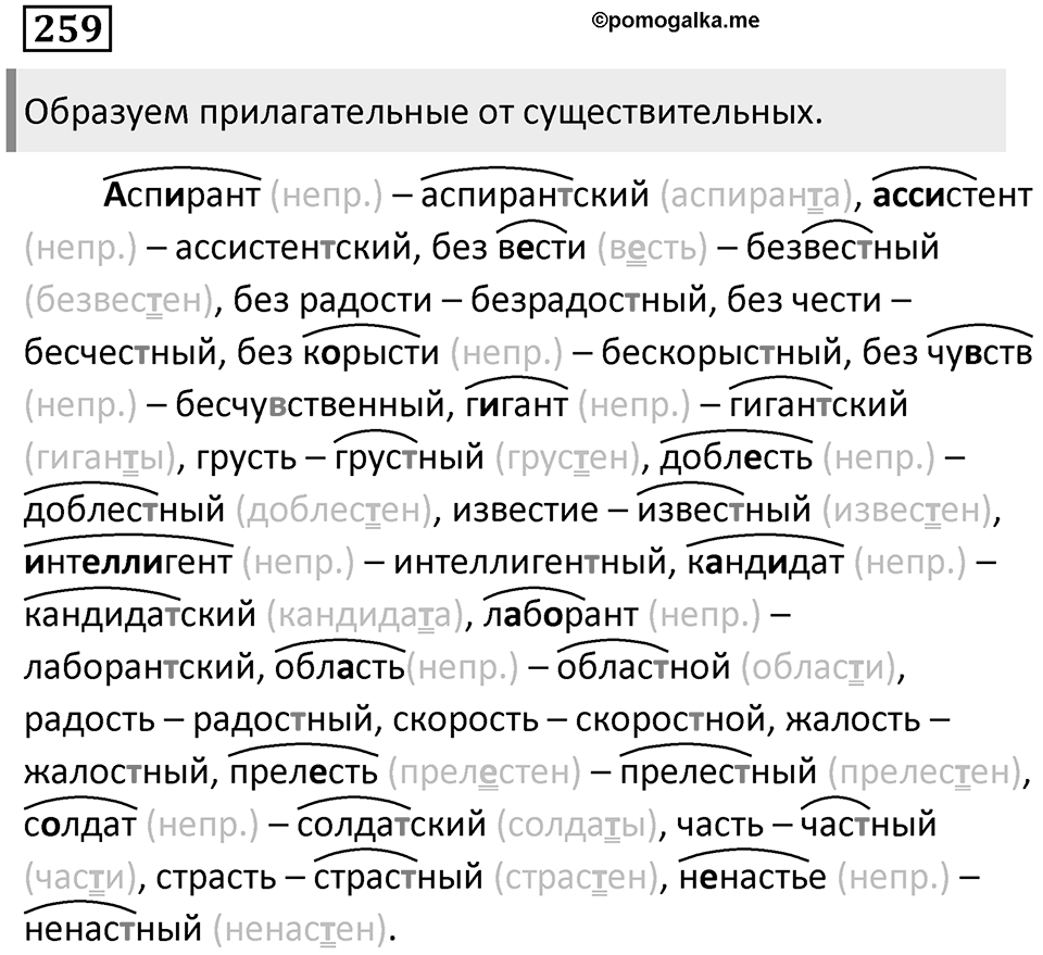 Предложения с косвенной речью. Упражнение 259 — решение 1