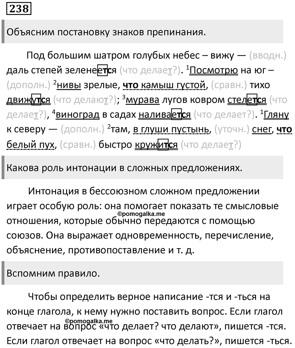 Сложные предложения с разными видами связи. Упражнение 238 — решение 1