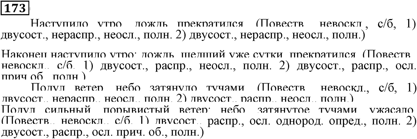 Значения сложных бессоюзных предложений. Упражнение 173 — решение 2