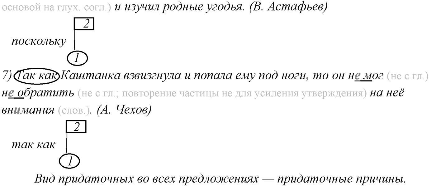 §20. Сложноподчинённые предложения с придаточными причины, цели и следствия. Упражнение №199 — решение 2