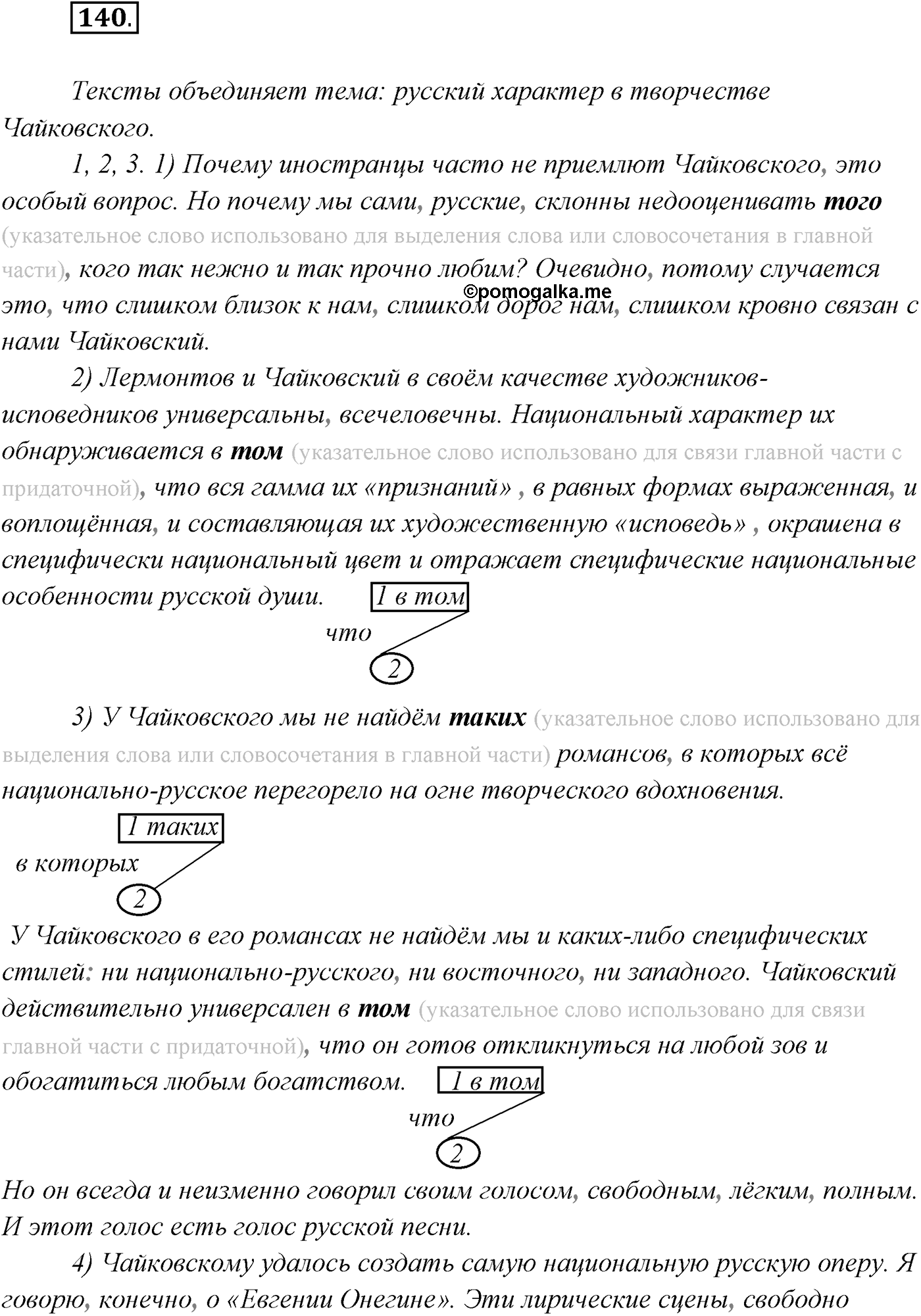 §14. Союзы и союзные слова в сложноподчинённом предложении. Знаки препинания в сложноподчинённом предложении. Упражнение №140 — решение 1