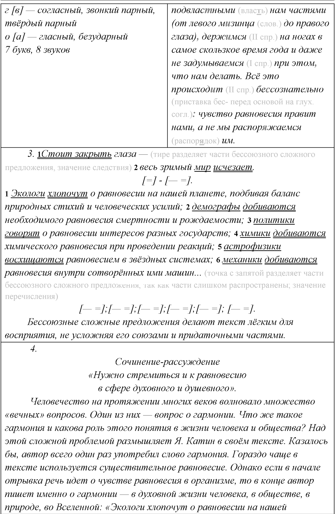 §31. Синтаксический и пунктуационный разбор бессоюзного сложного предложения. Упражнение №310 — решение 2