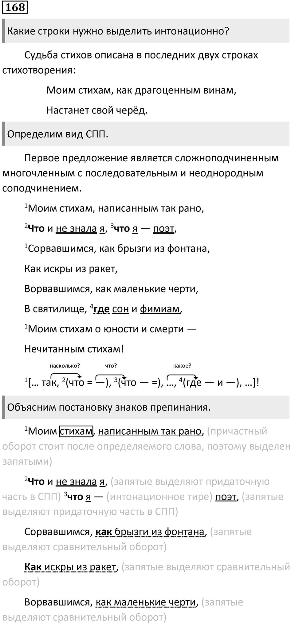 Упражнение 168 — решение 1